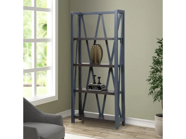 Americana Modern – Denim Etagere Bookcase Bookcases blue