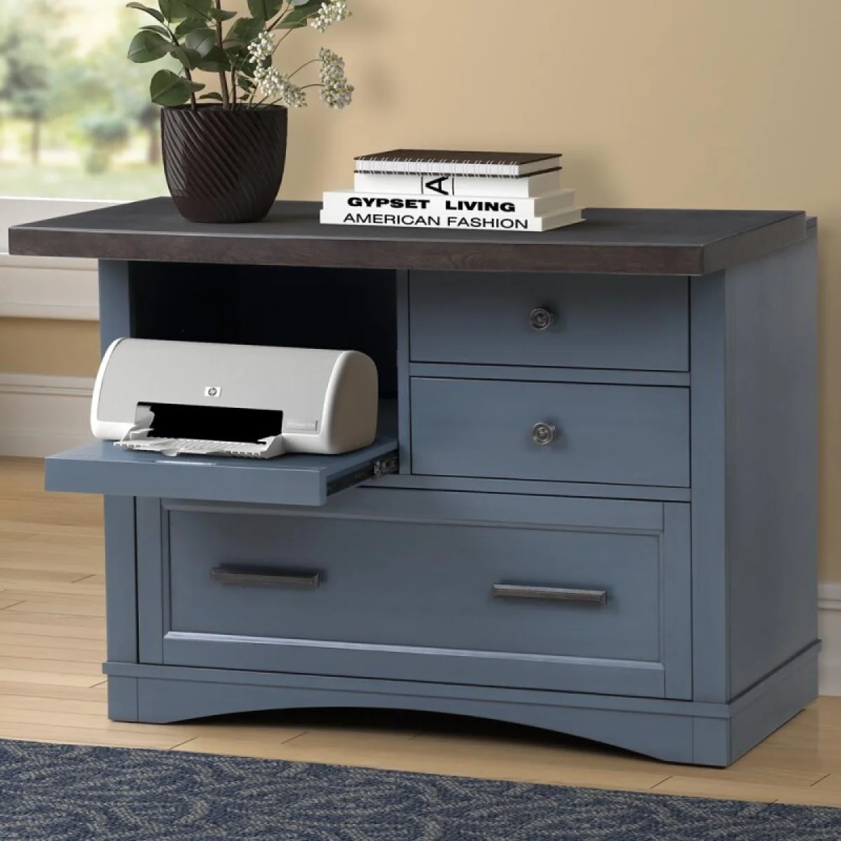 Americana Modern – Denim Functional File With Power Center Office Storage blue 6