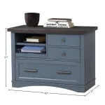 Americana Modern – Denim Functional File With Power Center Office Storage blue 15