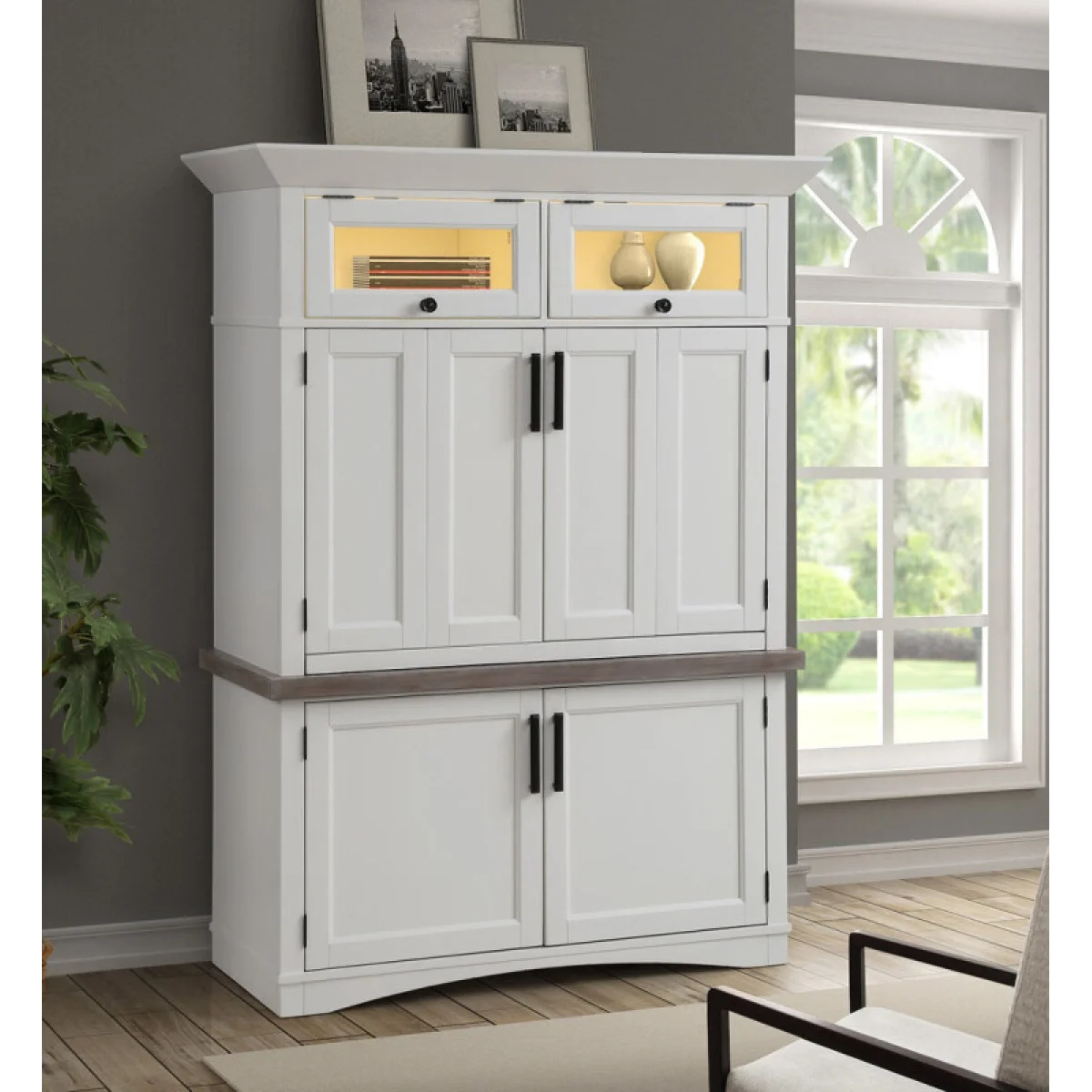 Americana Modern – Cotton Workstation With Led Light Office Storage Cotton 8