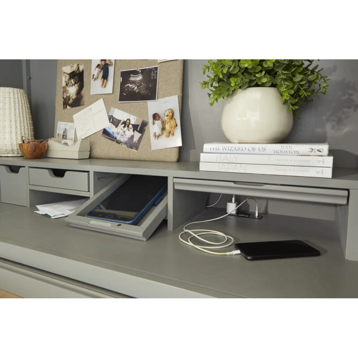 Americana Modern – Dove Workstation With Led Light Office Storage Dove 9