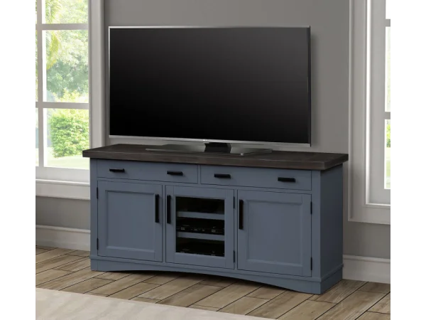 Americana Modern – Denim 63 In. Tv Console Entertainment Stands blue