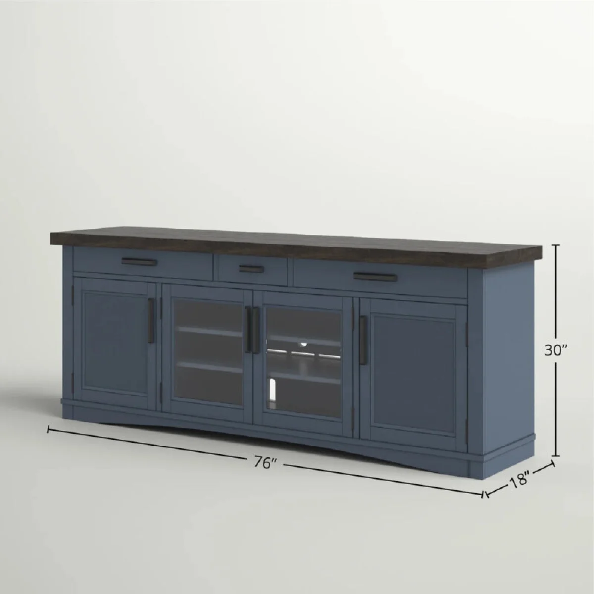 Americana Modern – Denim 76 In. Tv Console Entertainment Stands blue 7