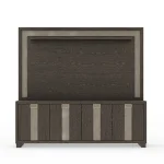 Ascent 90 In. Tv Console With Hutch And Back Panel Entertainment Stands Brown 19