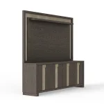Ascent 90 In. Tv Console With Hutch And Back Panel Entertainment Stands Brown 21