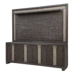 Ascent 90 In. Tv Console With Hutch And Back Panel Entertainment Stands Brown 24