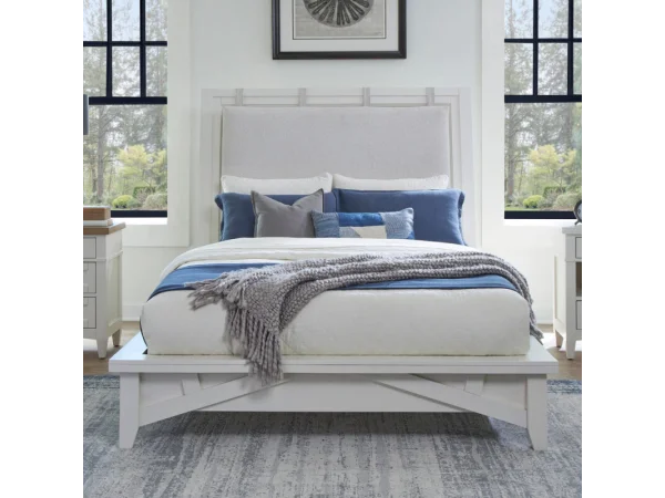 Americana Modern Bedroom King 6/6 Platform Bed (1166hbw_pad/1166fb/115066r) Beds Beds