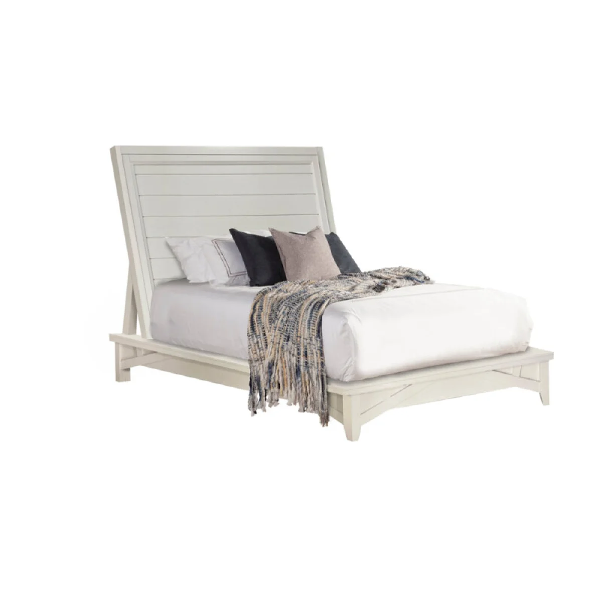 Americana Modern Bedroom King 6/6 Platform Bed (1166hbw_pad/1166fb/115066r) Beds Beds 8