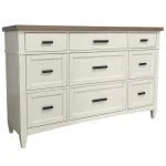 Americana Modern Bedroom 9 Drawer Dresser Dressers Cotton With Weathered Natural Top 13