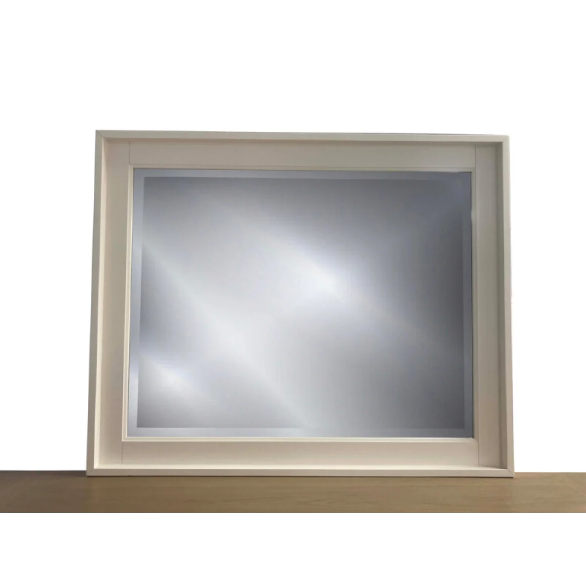 Americana Modern Bedroom Mirror Landscape With Bevel Bedroom Mirrors Cotton With Weathered Natural Top 6