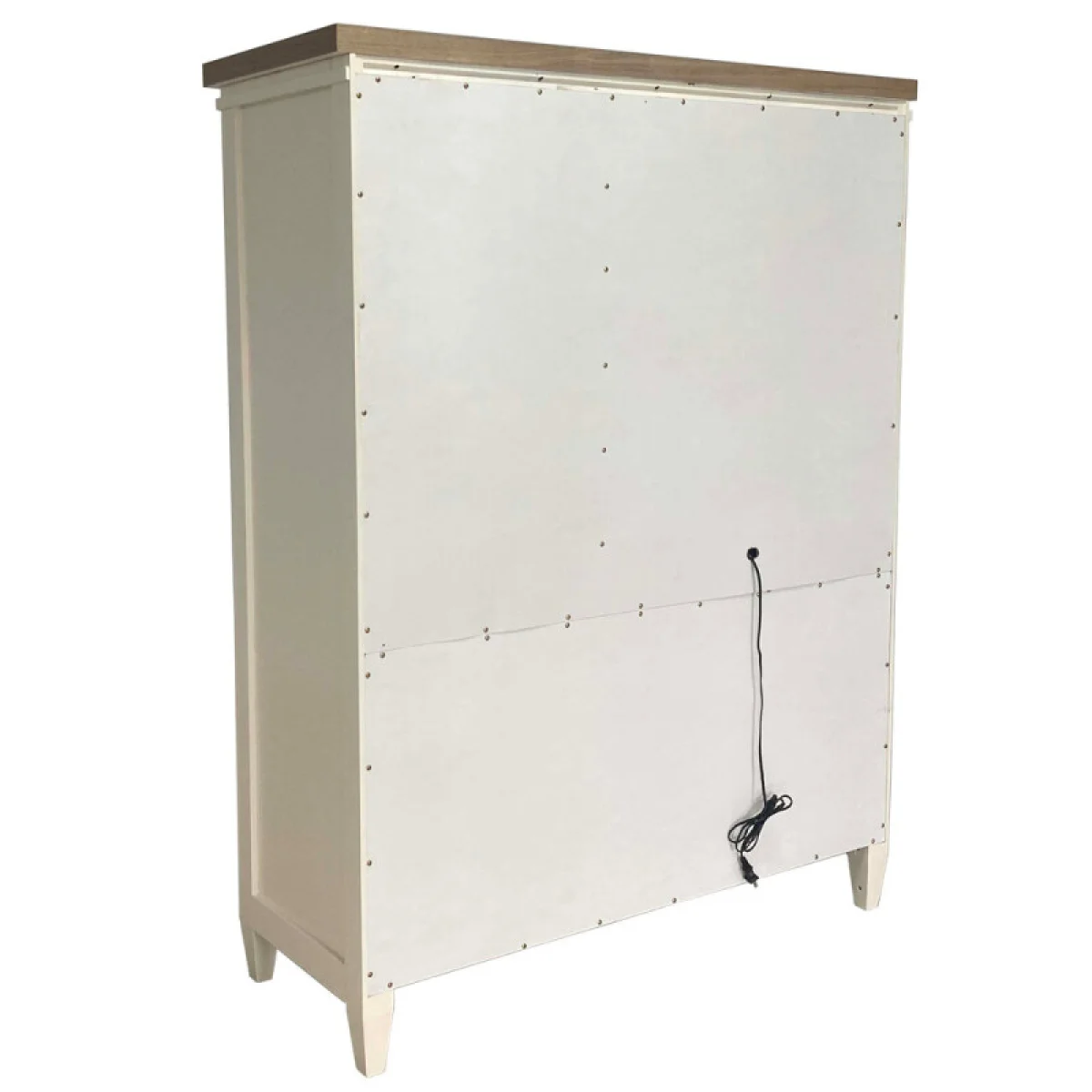 Americana Modern Bedroom 2 Door Chest With 7 Drawers And Work Station Office Storage Cotton With Weathered Natural Top 17