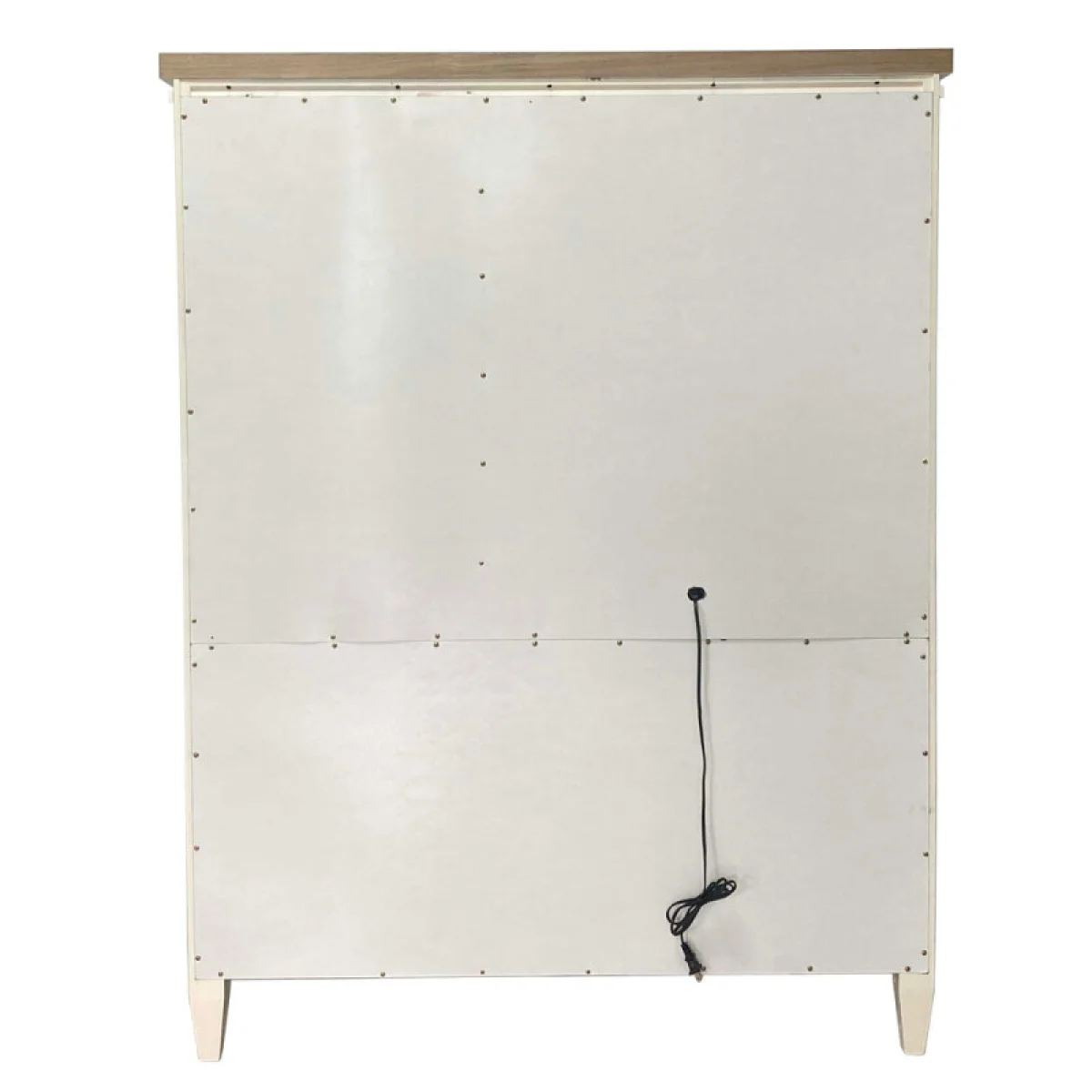 Americana Modern Bedroom 2 Door Chest With 7 Drawers And Work Station Office Storage Cotton With Weathered Natural Top 18