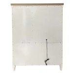 Americana Modern Bedroom 2 Door Chest With 7 Drawers And Work Station Office Storage Cotton With Weathered Natural Top 34