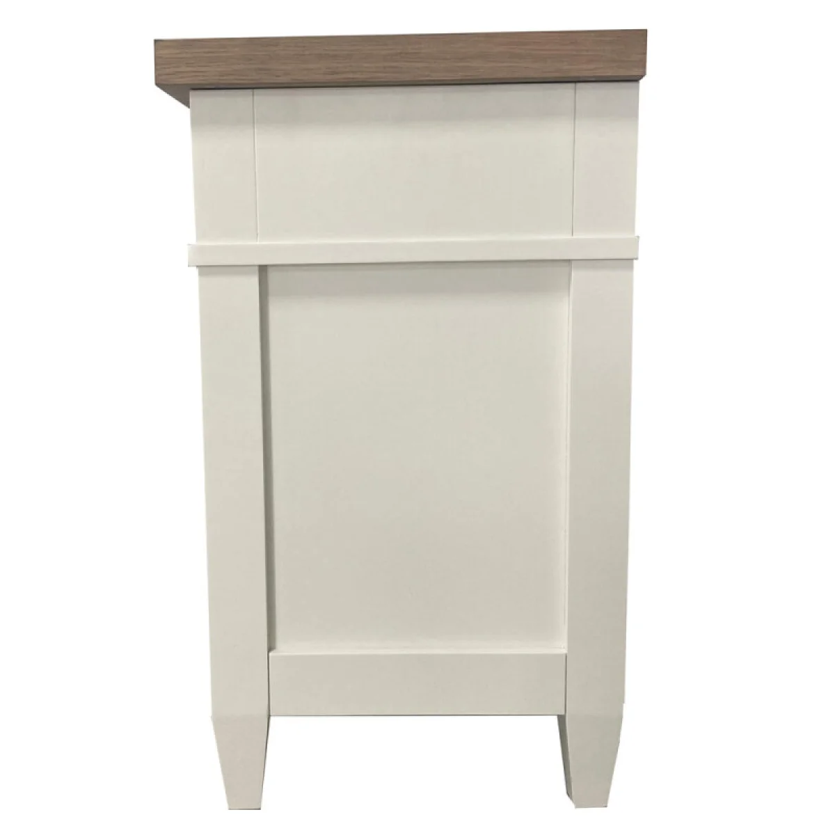 Americana Modern Bedroom 3 Drawer Nightstand With Charging Station Nightstands Cotton With Weathered Natural Top 8
