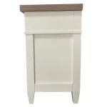 Americana Modern Bedroom 3 Drawer Nightstand With Charging Station Nightstands Cotton With Weathered Natural Top 17