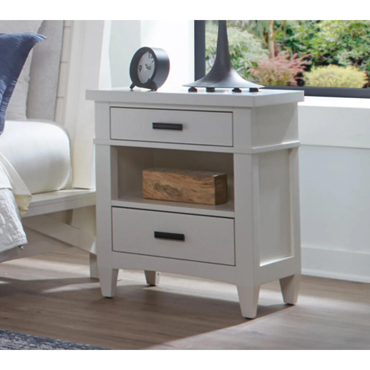 Americana Modern Bedroom 2 Drawer Nightstand Nightstands Cotton 6