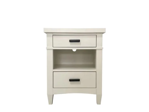 Americana Modern Bedroom 2 Drawer Nightstand Nightstands Cotton 11