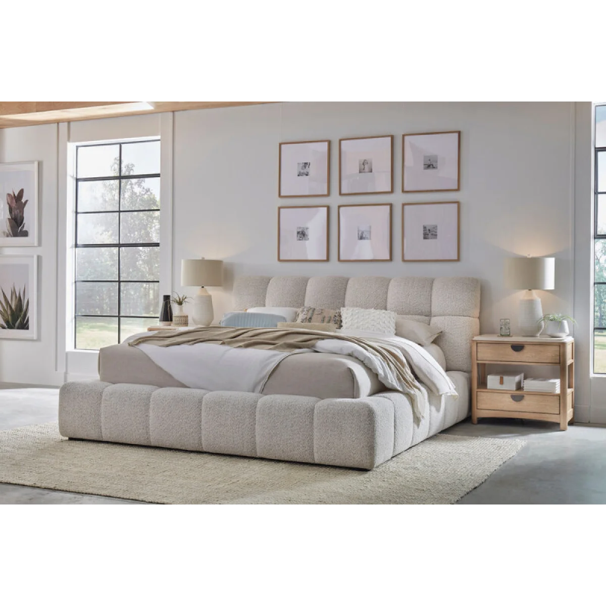 Escape Queen Upholstered Bed – Fluffy River Rock Beds Beds 6