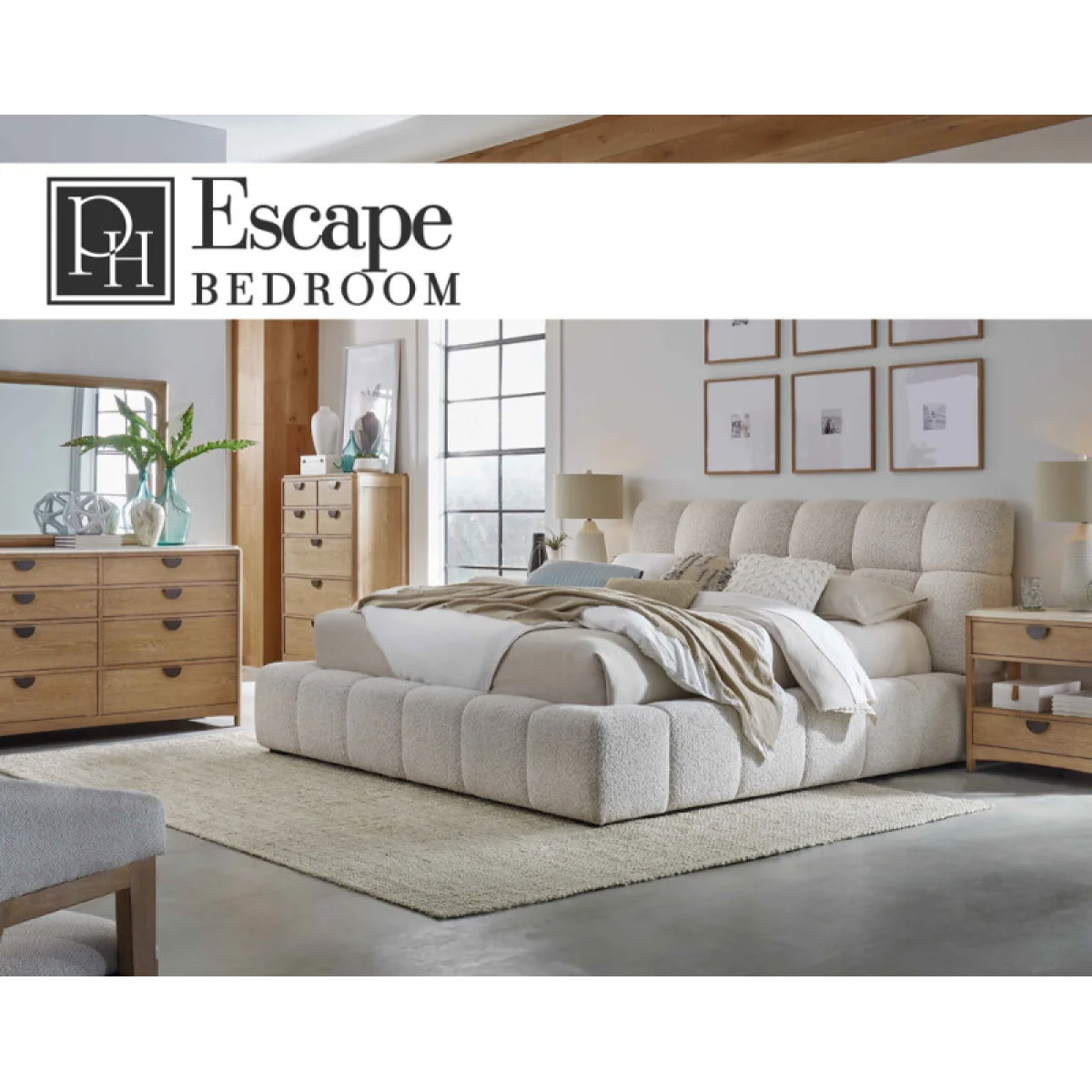 Escape Queen Upholstered Bed – Fluffy River Rock Beds Beds 7