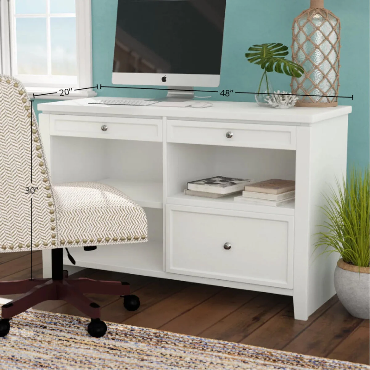 Boca 48 In. Credenza Office Storage black 7