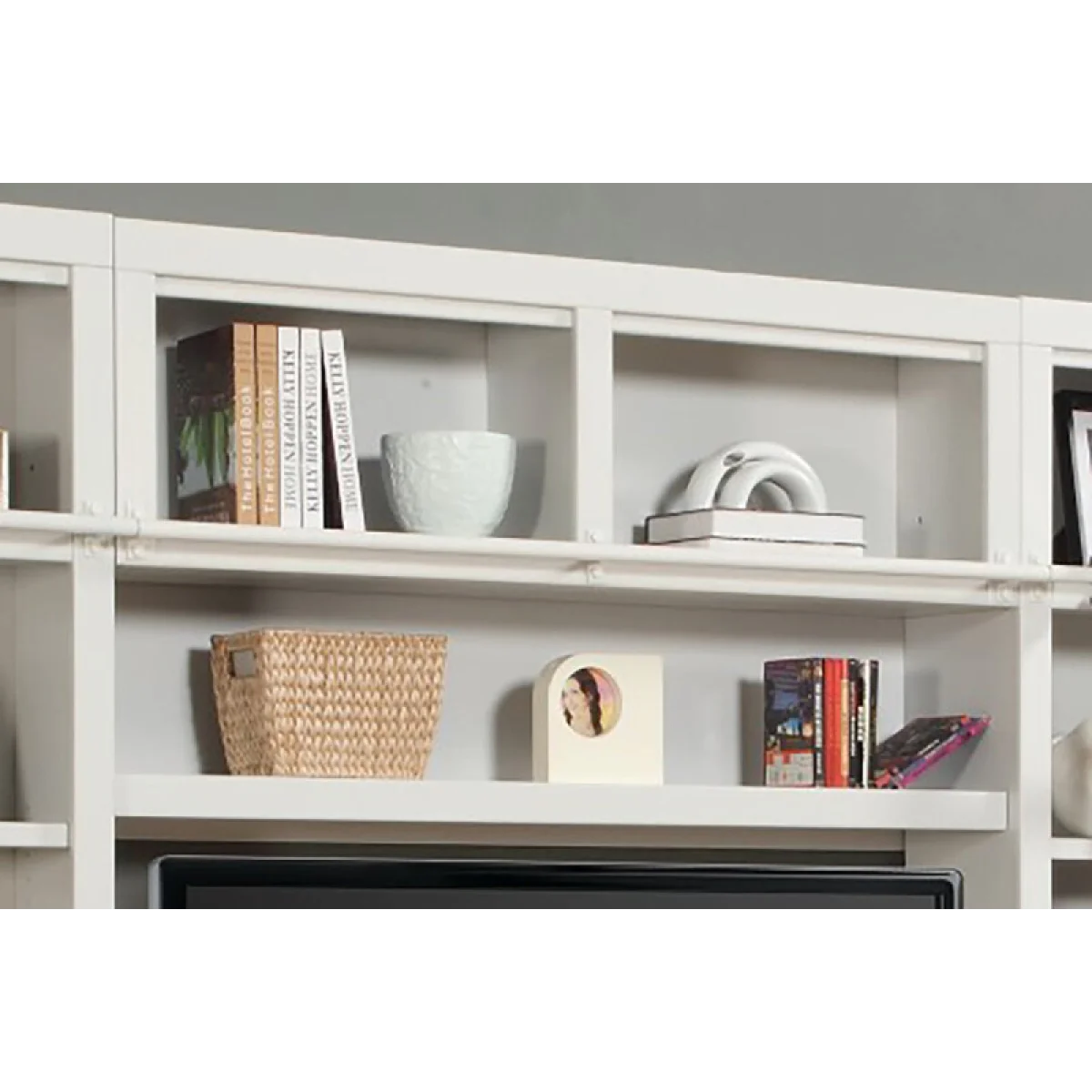 Boca 56 In. Bookcase Bridge, Shelf And Back Panel Bookcases black 4