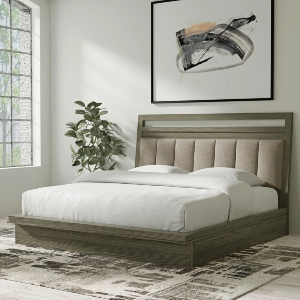 Pure Modern Bedroom Queen 5/0 Platform Bed (1250hb/1250fb/125066r) Beds Beds 4