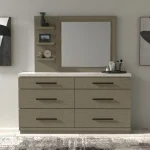 Pure Modern Bedroom 6 Drawer Dresser And Mirror Dressers Dressers 7