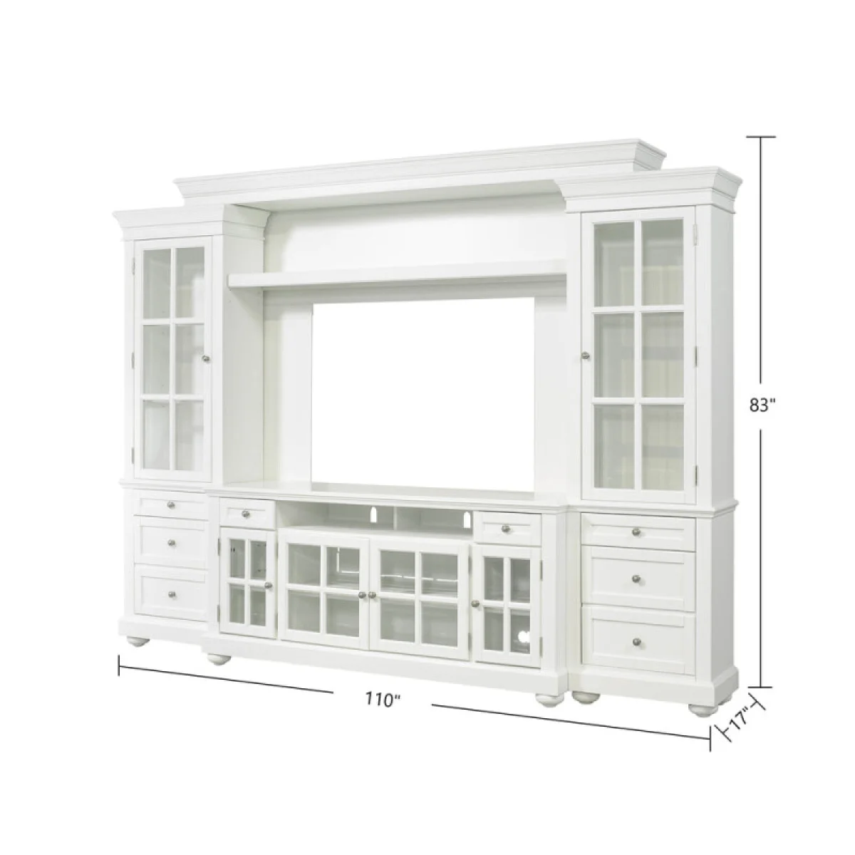 Cape Cod 4-piece 63″ Entertainment Wall Entertainment Stands Entertainment Stands 7