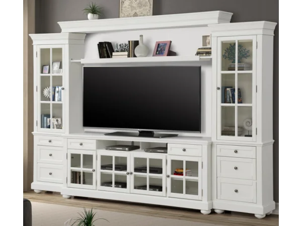 Cape Cod 4-piece 76″ Entertainment Wall Entertainment Stands Entertainment Stands