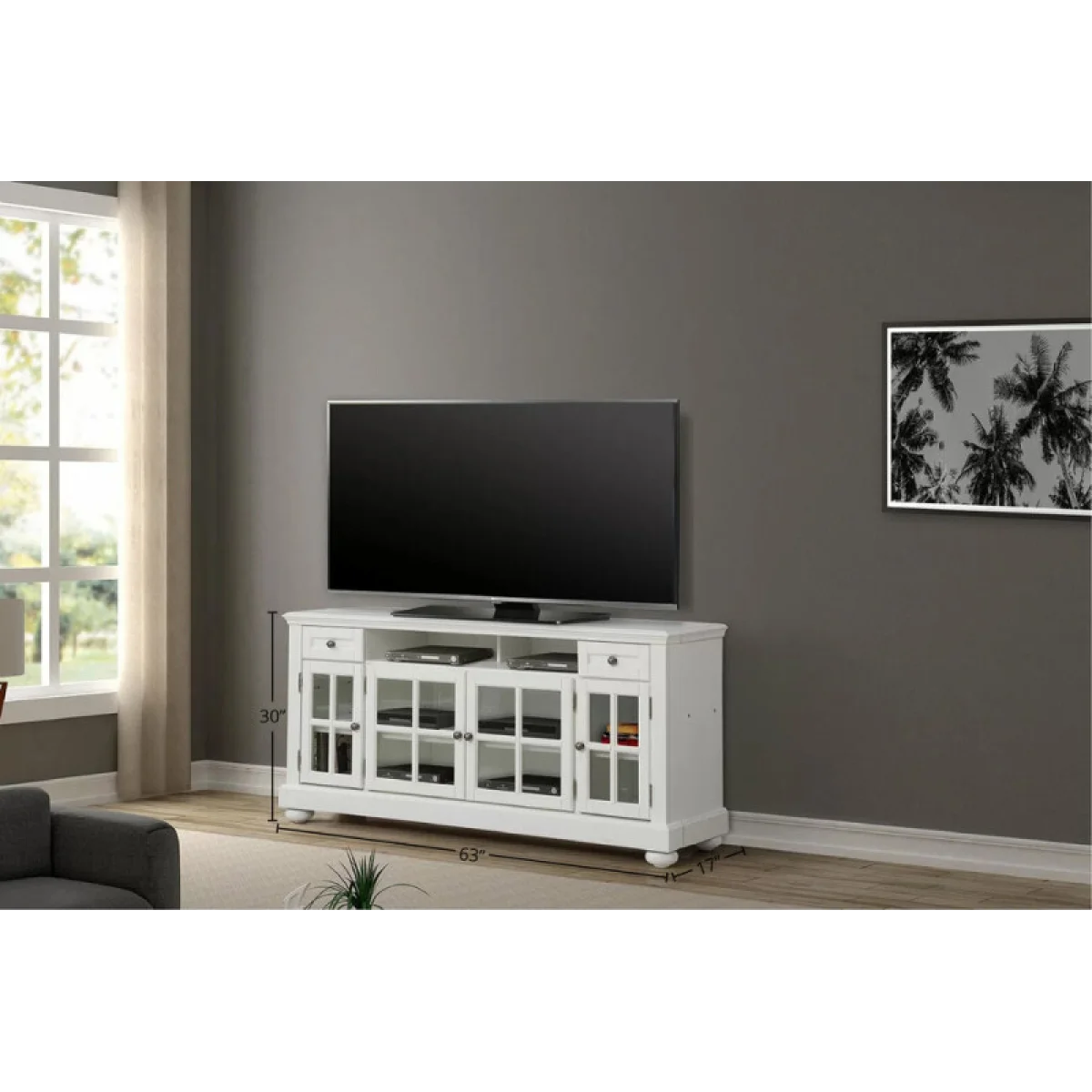 Cape Cod 63 In. Tv Console Entertainment Stands Entertainment Stands 7