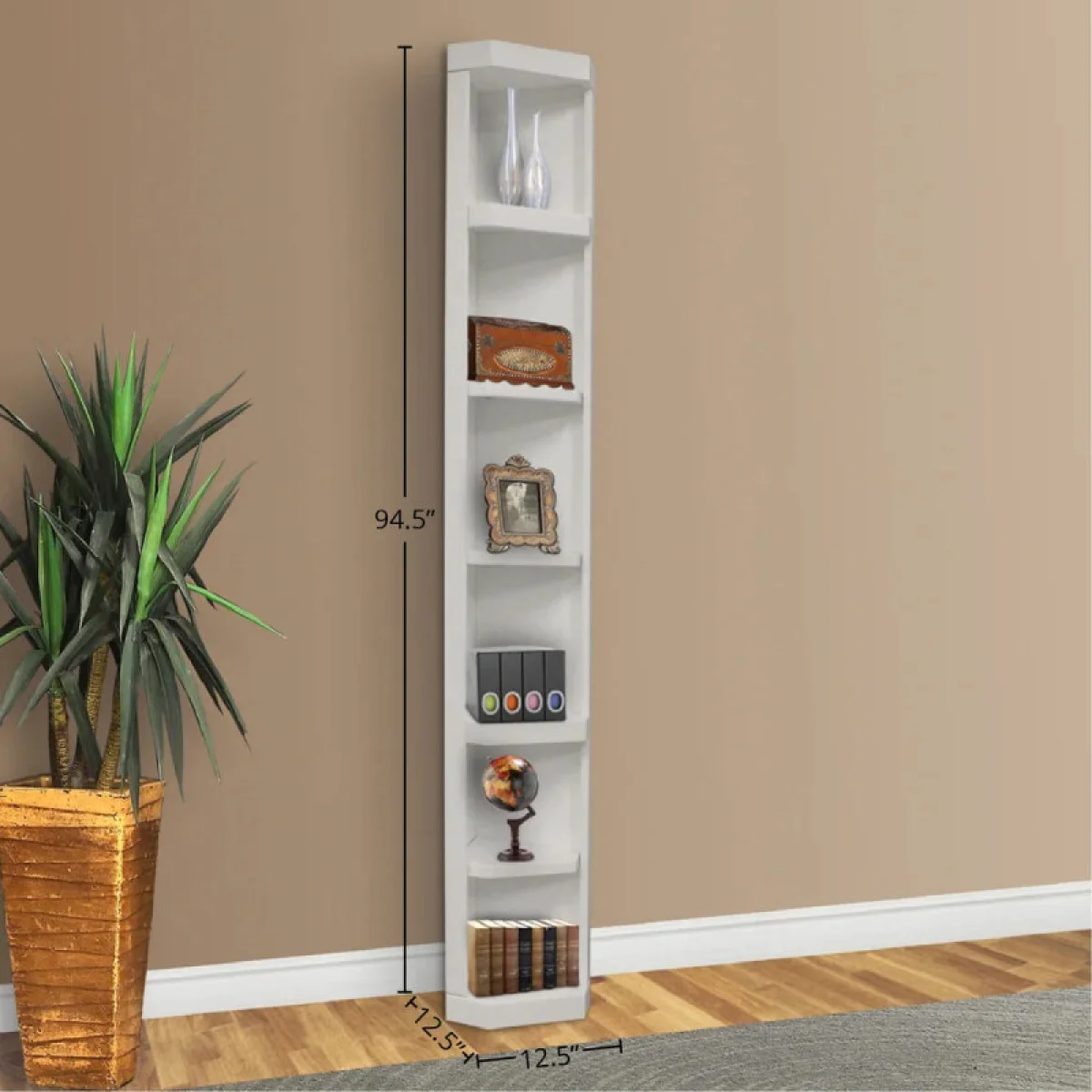Catalina Outside Corner Bookcase Bookcases black 9