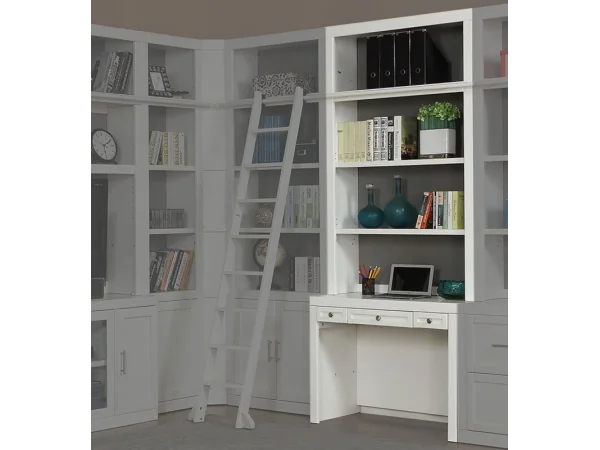 Catalina 2-piece 40 In. Library Desk And Hutch Desks black
