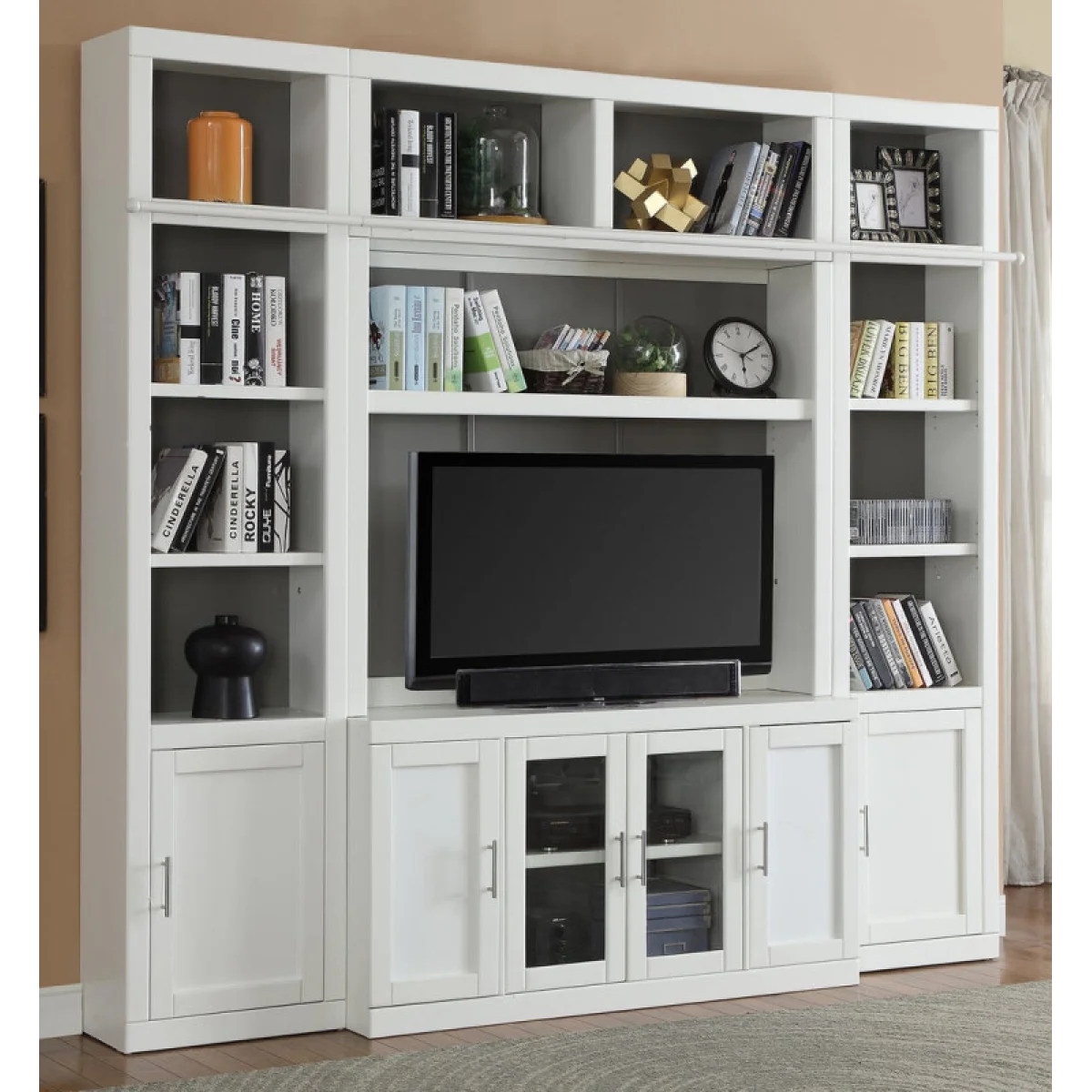 Catalina 4-piece Space Saver Entertainment Wall Entertainment Stands black 4