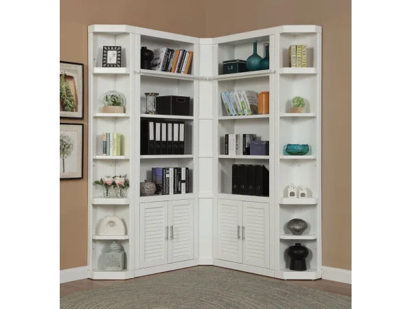 Catalina 5 Piece Corner Library Wall Entertainment Stands black