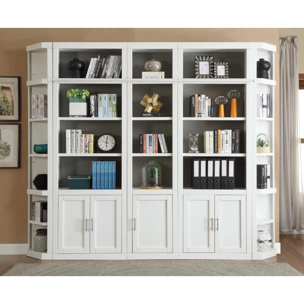 Catalina 5 Piece Library Wall Entertainment Stands black 4