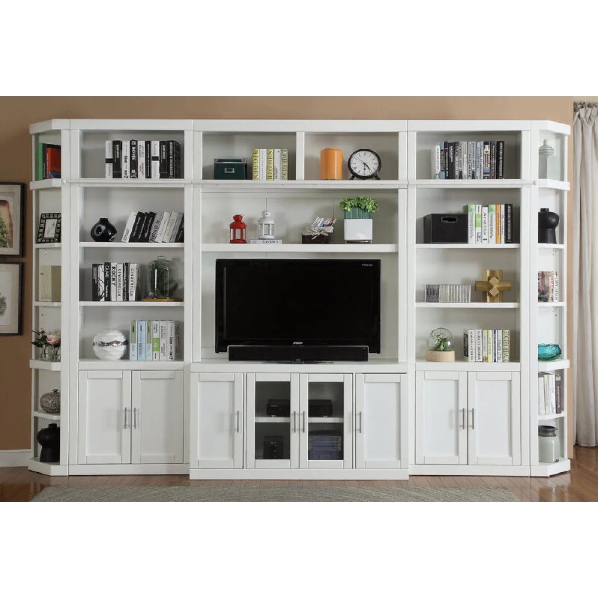 Catalina 6 Piece Large Entertainment Wall Entertainment Stands black 4