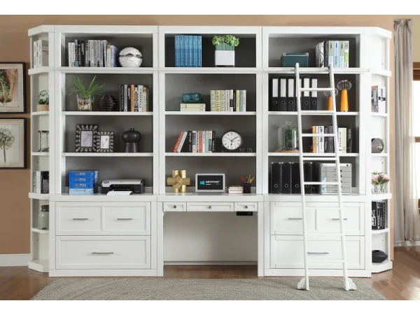 Catalina 9 Piece Workspace Library Wall Entertainment Stands black