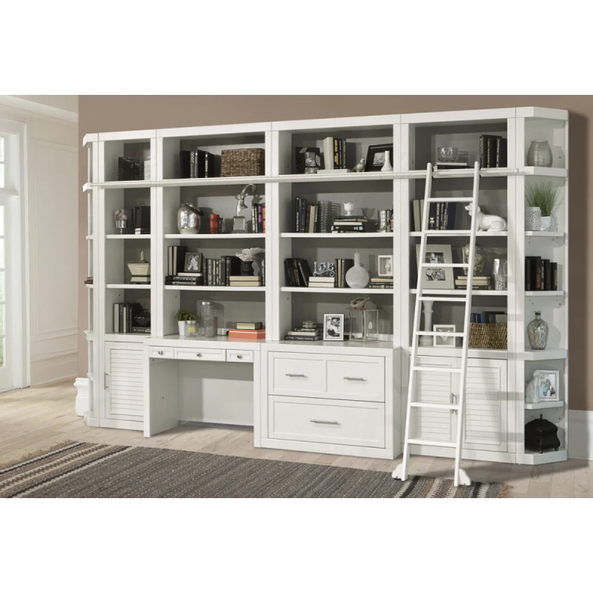 Catalina 9 Piece Library Wall Entertainment Stands black 4