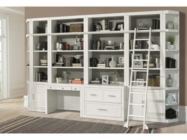 Catalina 9 Piece Library Wall Entertainment Stands black