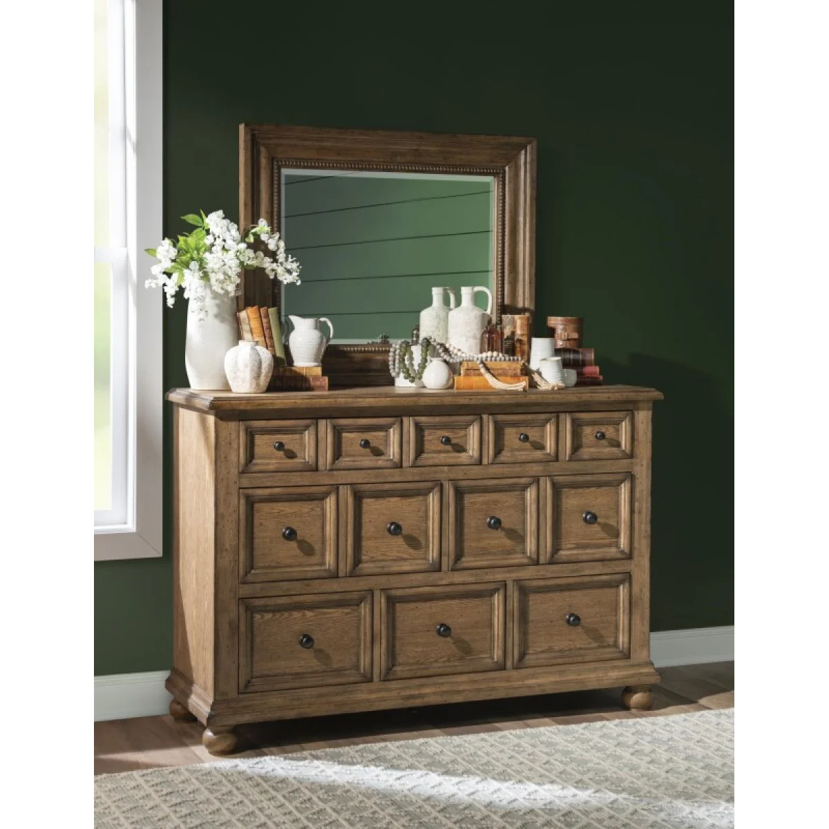 Dresser 8 Drawer Dressers Barnwood Oak 6