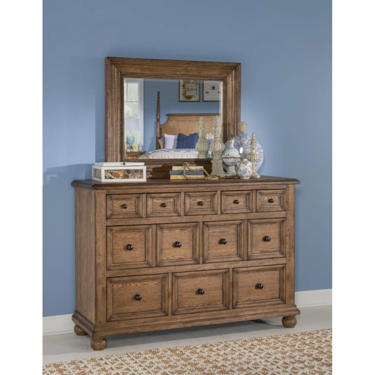 Dresser 8 Drawer Dressers Barnwood Oak 7