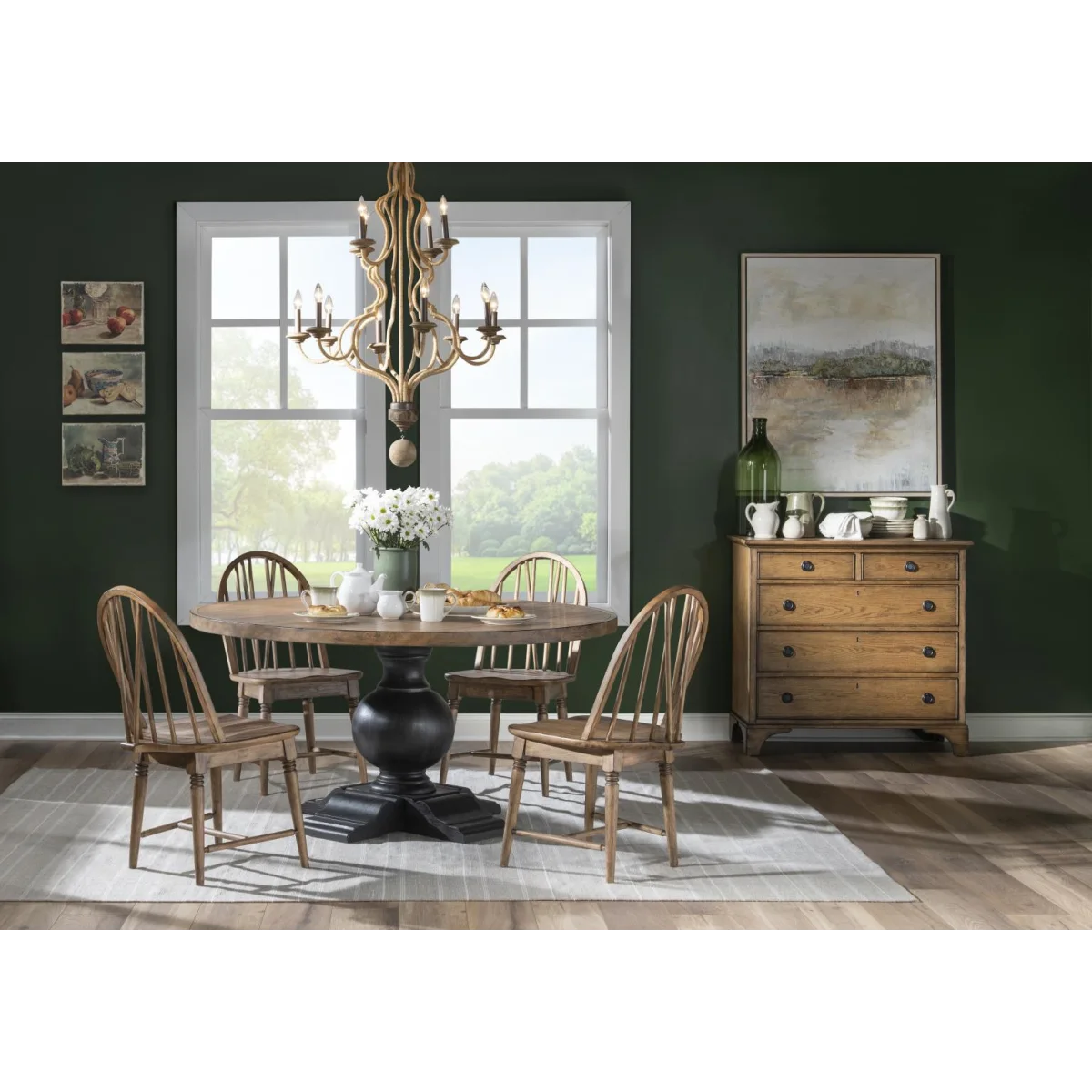 Windsor Side Chair V Shape Chairs & Benches Barnwood Oak 9