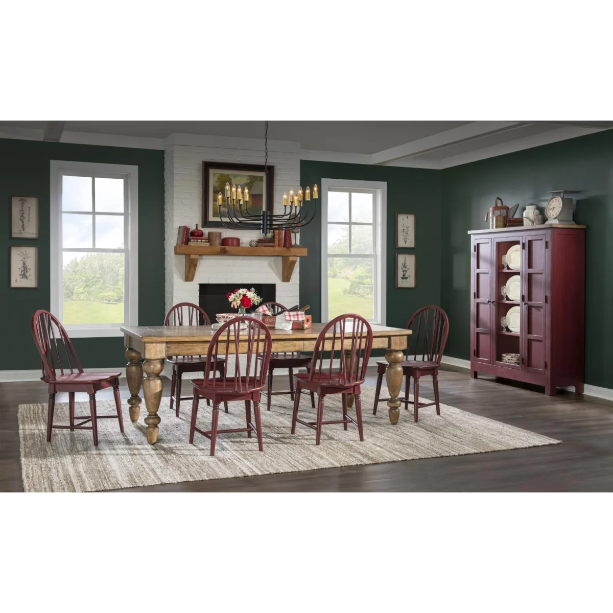 Chimney Leg Table Dining Tables Barnwood Oak 13