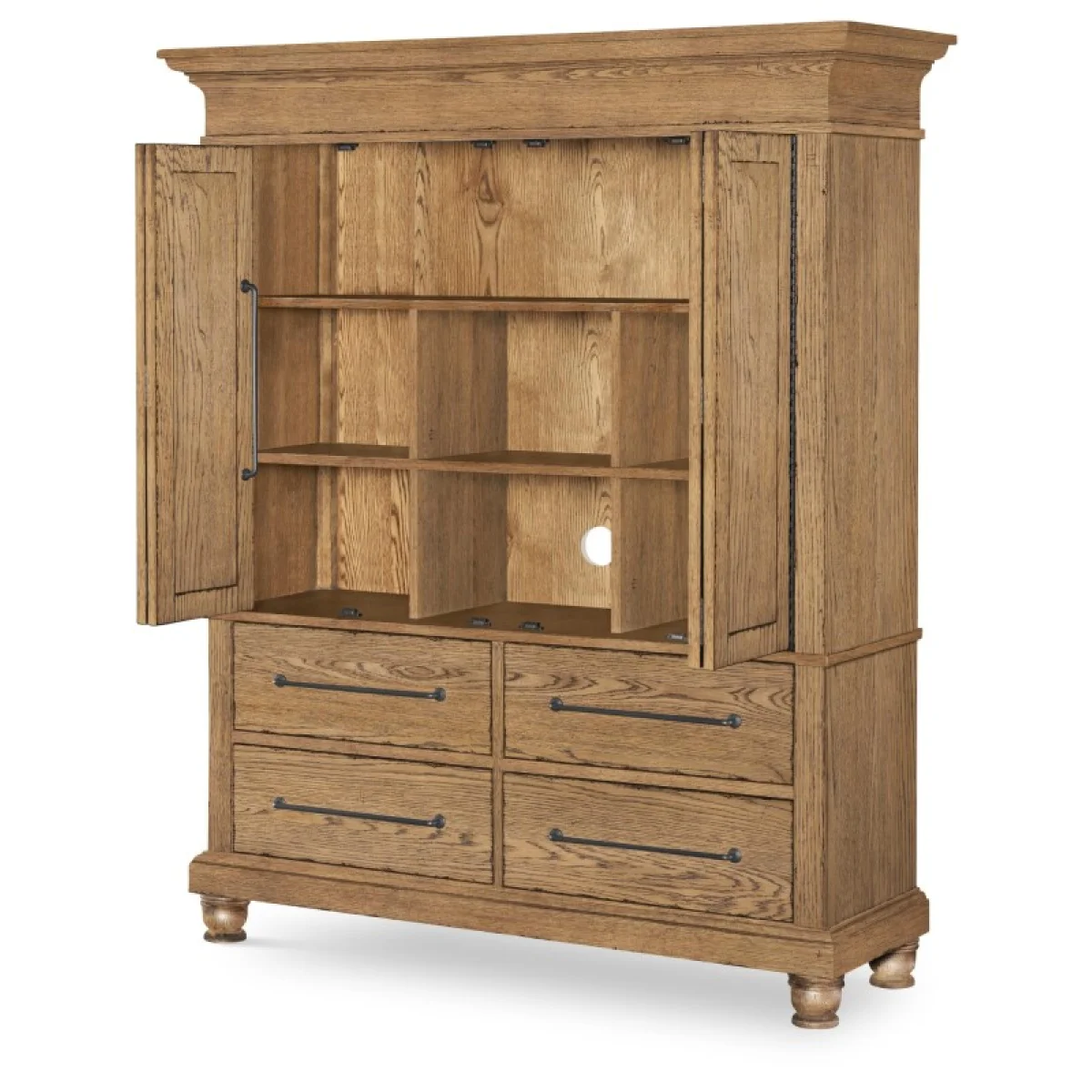 Armoire 4-drawers Dressers Barnwood Oak 6