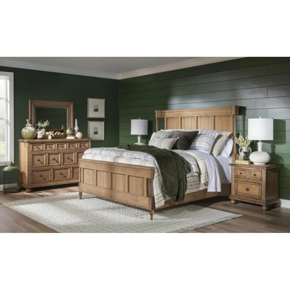 Apothecary Ns 2 Drw W/ Power Nightstands Barnwood Oak 7