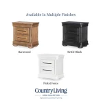 Nightstand 2 Drw W/ Power Nightstands Barnwood Oak 15
