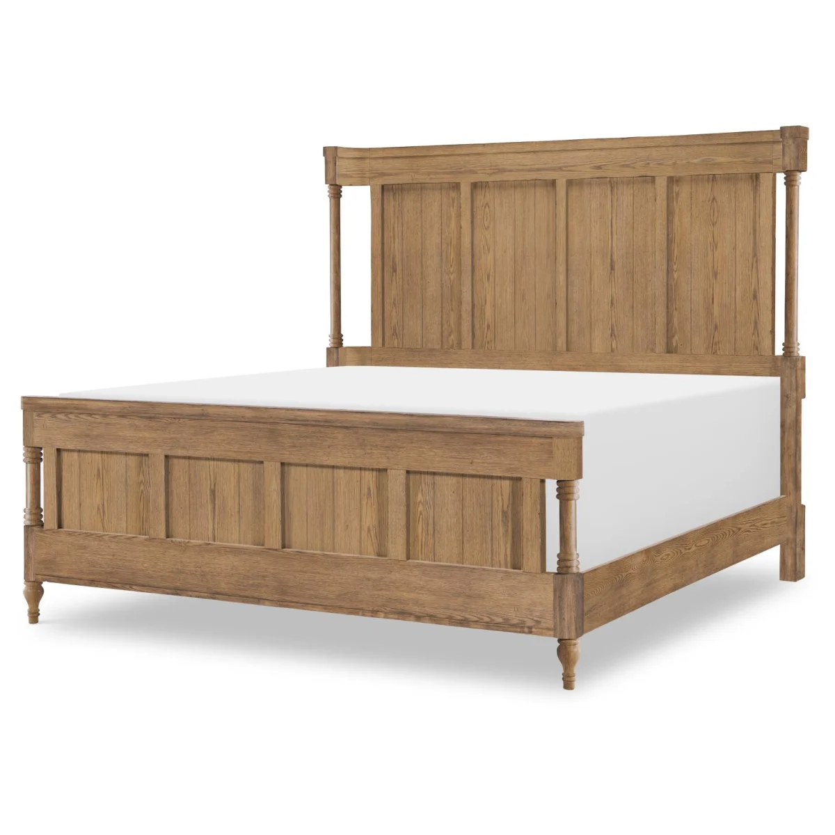 Complete Shelter Bed 5/0 Queen Beds Barnwood Oak 4