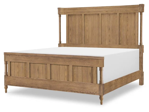 Complete Shelter Bed 6/6 King Beds Barnwood Oak
