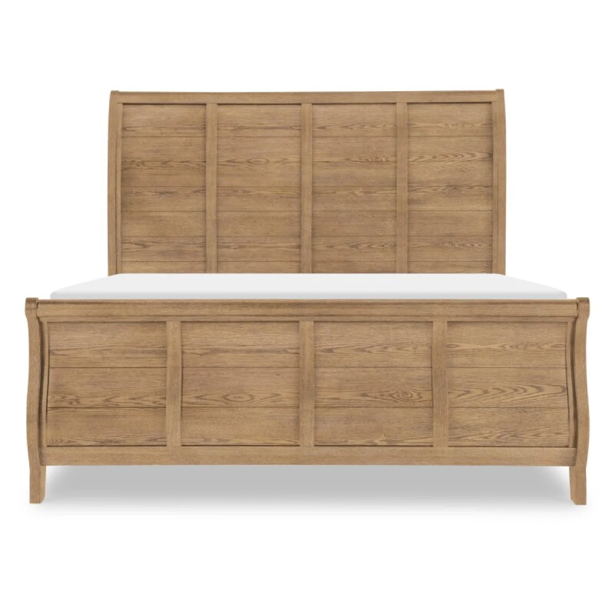 Complete Sleigh Bed 5/0 Queen Beds Barnwood Oak 6