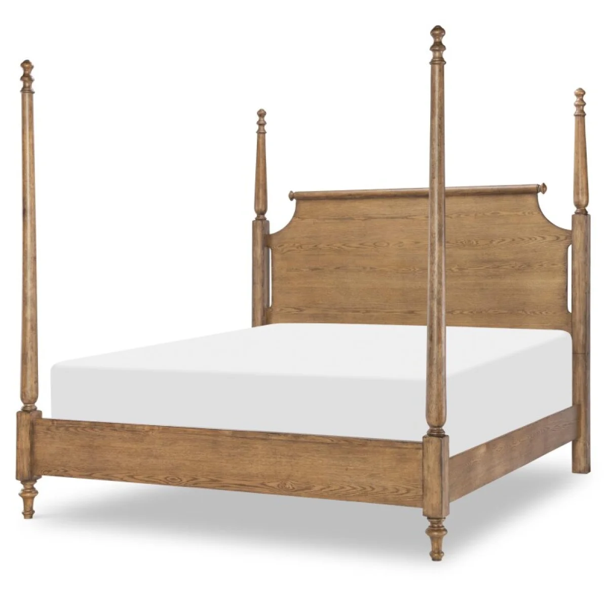 Complete High/low Poster Bed 6/6 King Beds Barnwood Oak 4